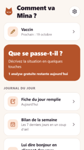 Langage du chat – MiaouConnect MiaouConnect : l'écran d'accueil
